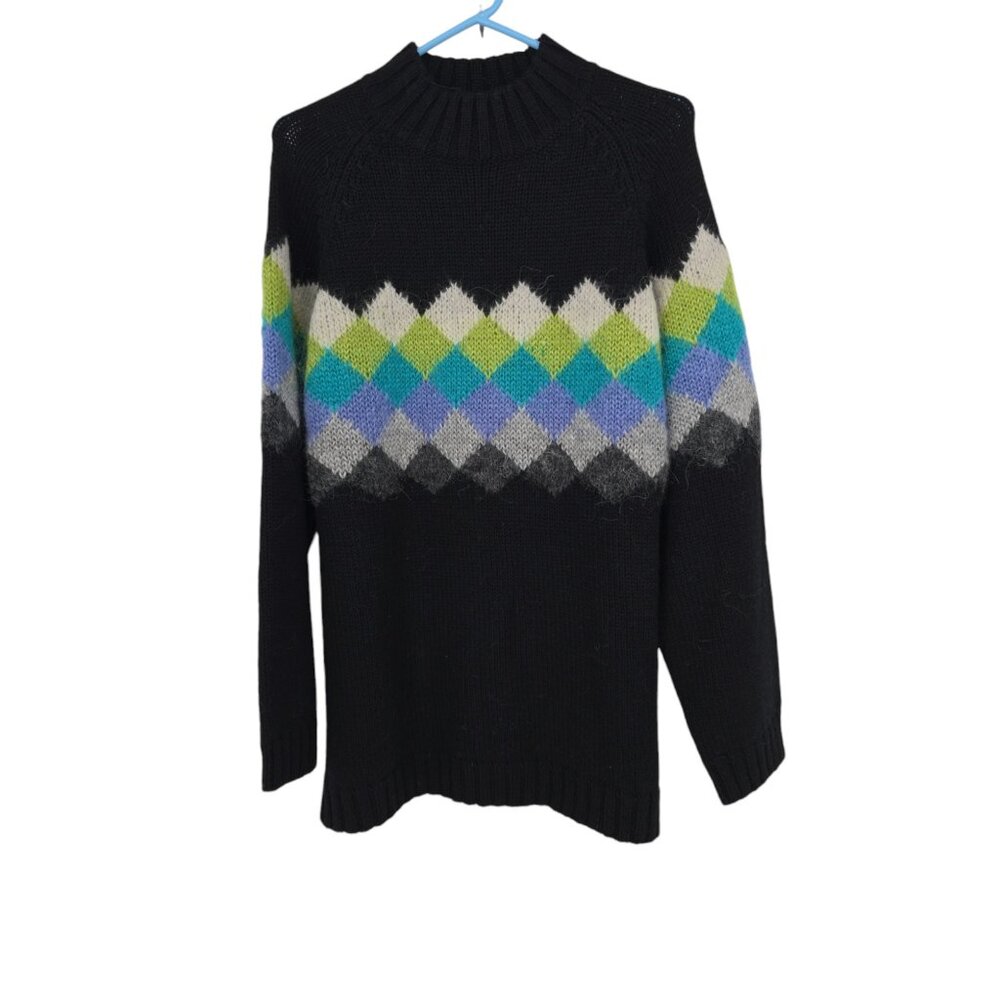 Laura Leigh Ltd Vintage Size Large Womens Sweater Mohair Blend Mock Neck